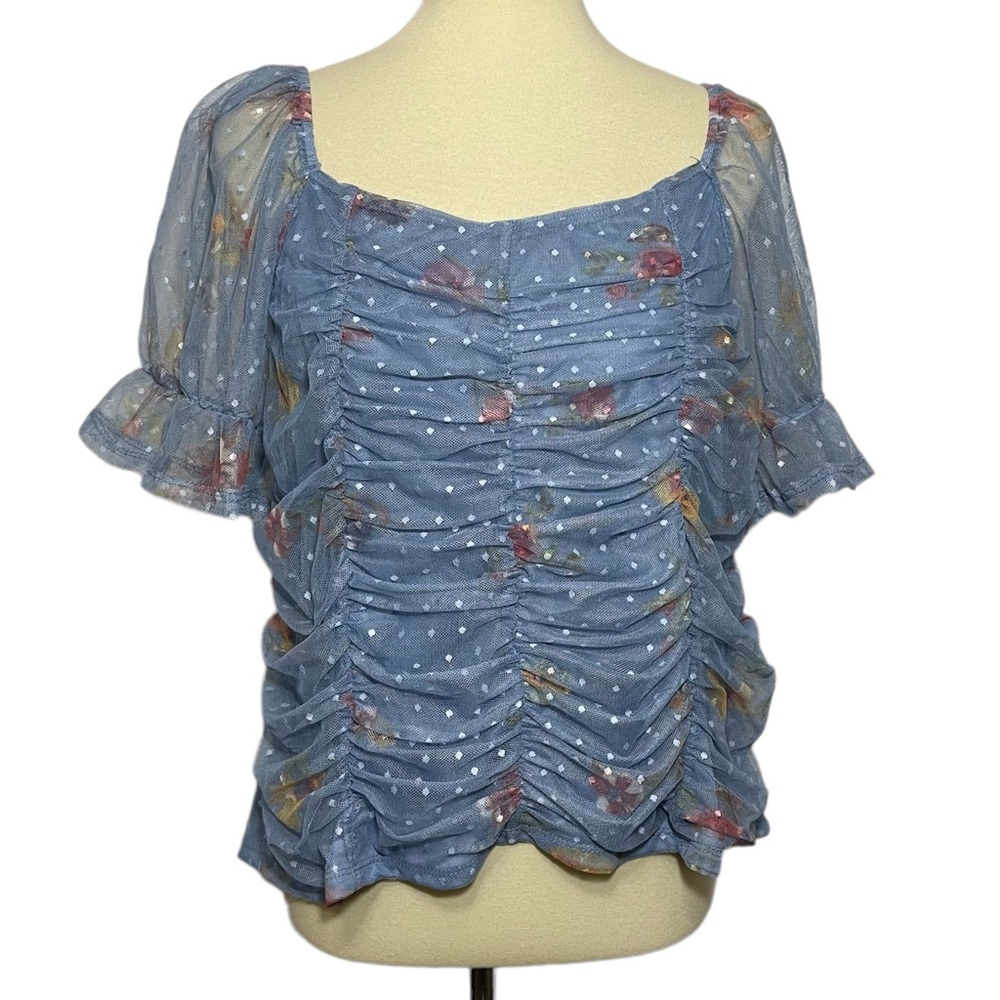 Willow Young Contemporary Ruffle Square Neck Blouse